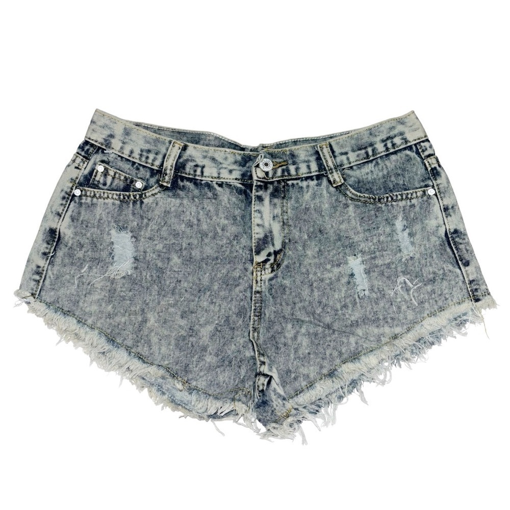 Distressed cutoff Jean shorts